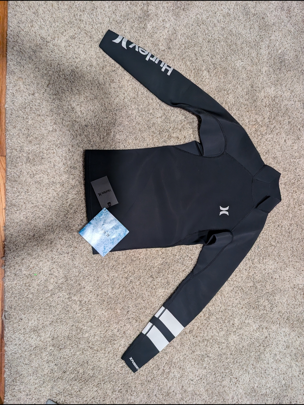 Hurley Men’s Black Long-Sleeve Wetsuit Top